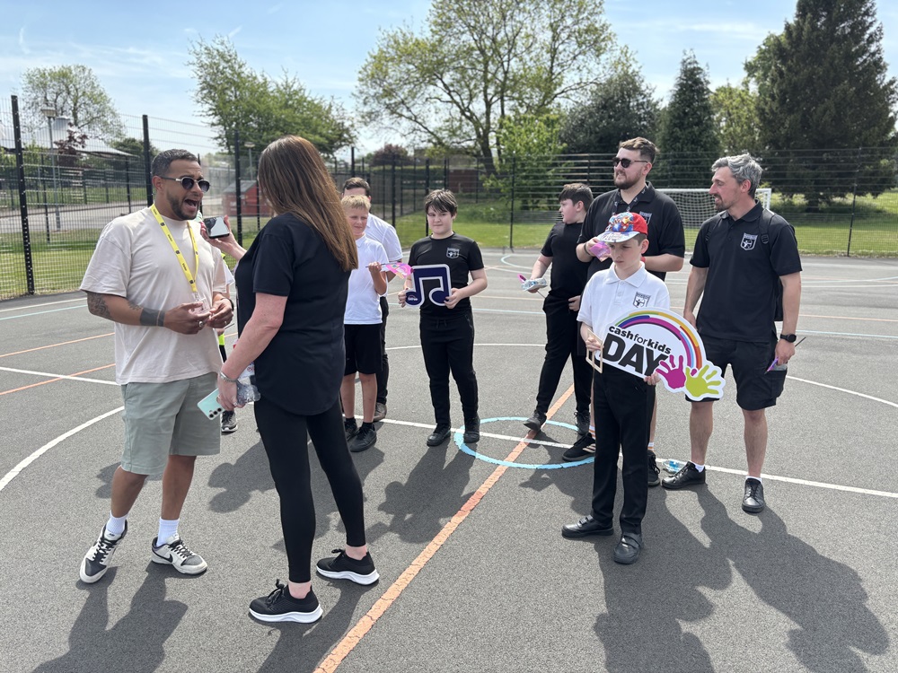 Breakfast Show Presenters interview the pupils